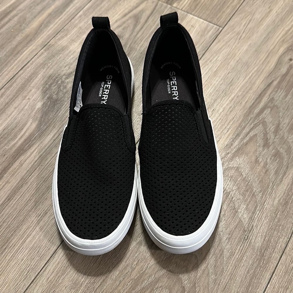 Sperry Slip on Sneakers size 8 Black